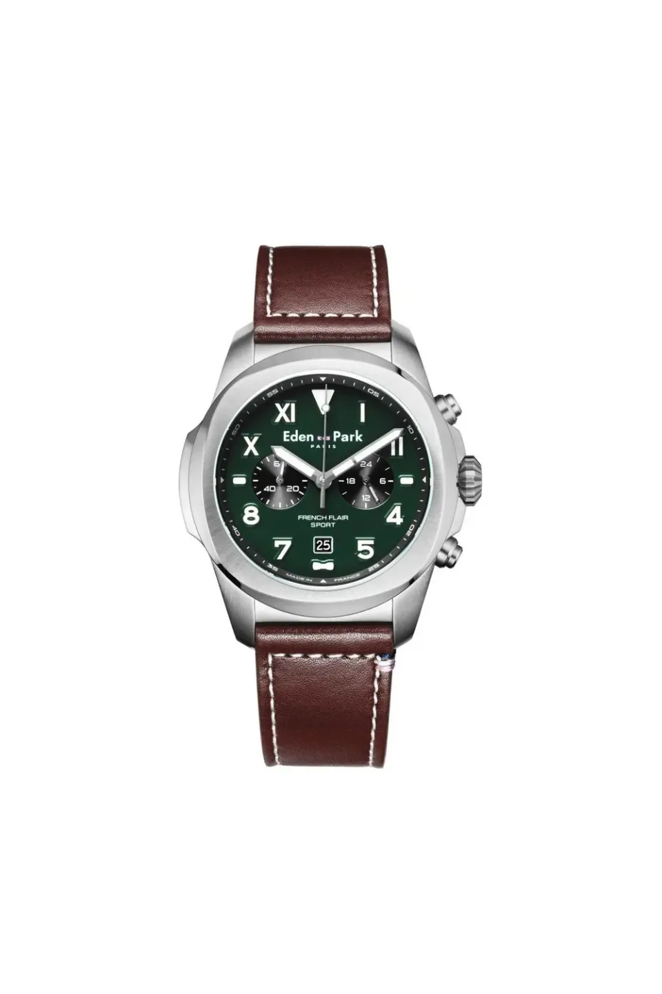 Eden Park HEAHTMOE0050 montre quartz chronographe cuir vert