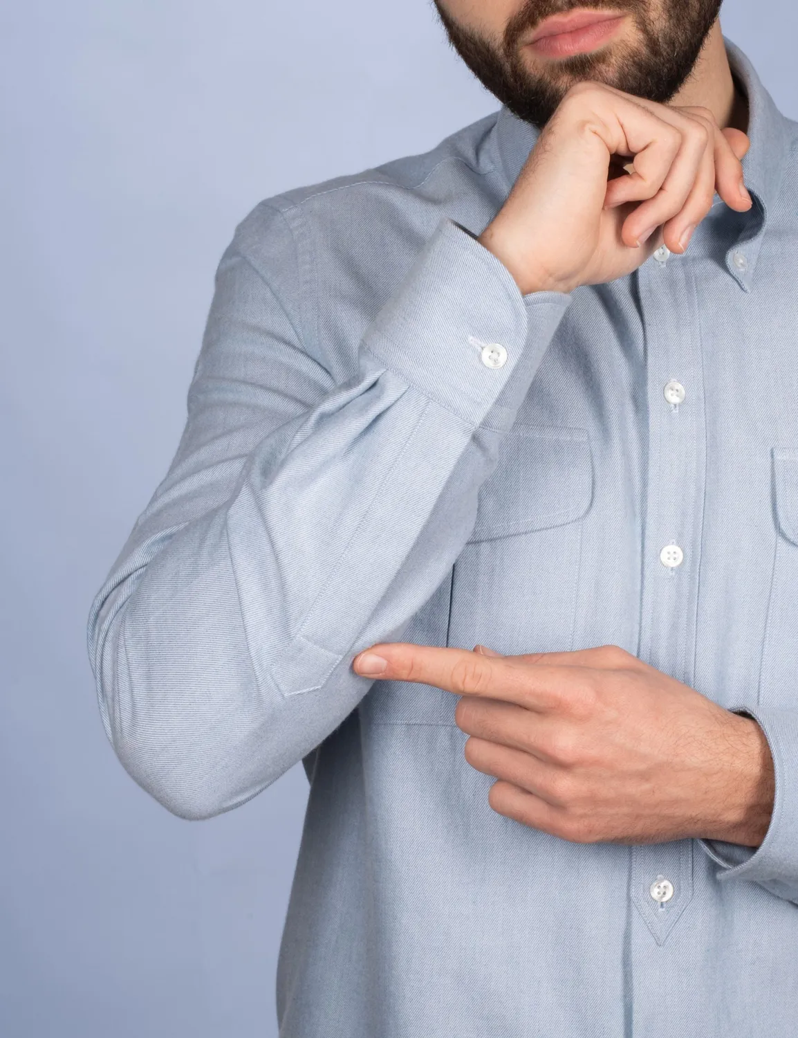 La Chemise Française Alpine chemise flanelle bleu glacier