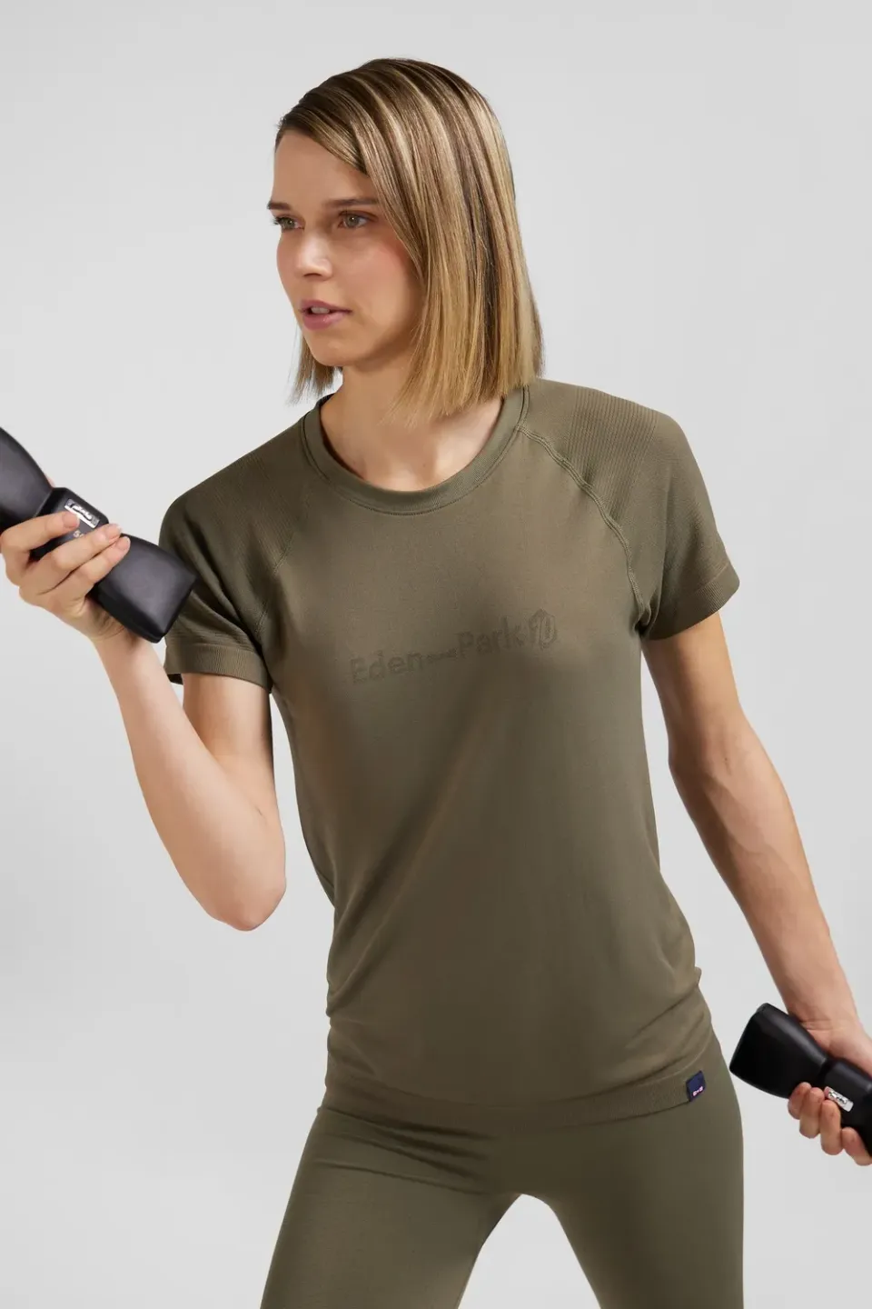 Eden Park t-shirt sport femme kaki polyamide slim