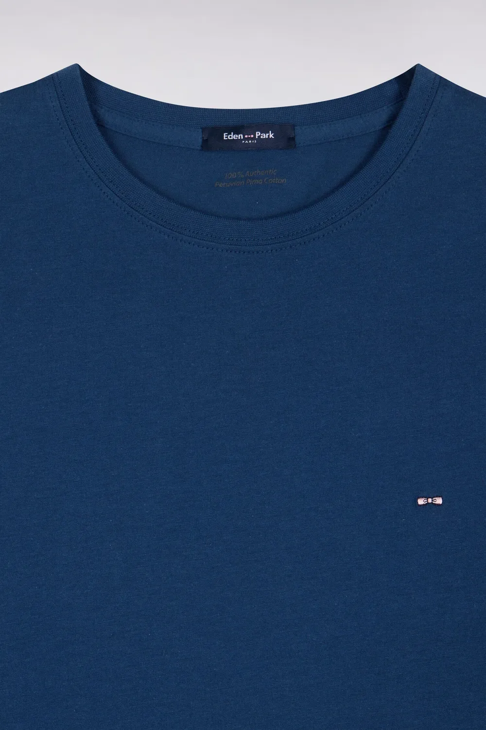 Eden Park t-shirt col rond coton marine coupe droite