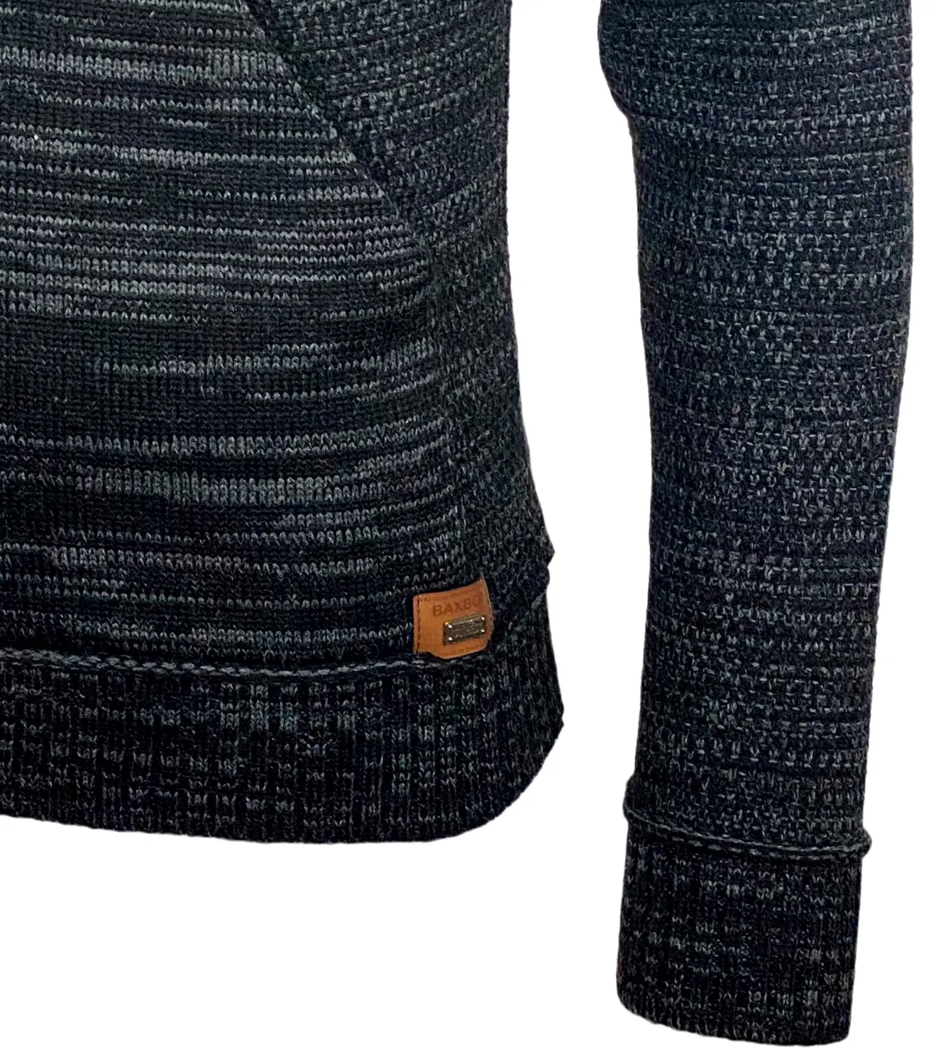Subliminal Mode BX290 pull homme capuche bleu grosse maille
