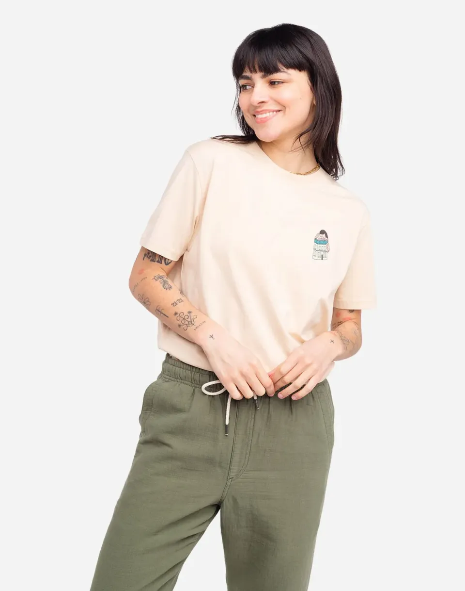 Olow Building t-shirt crème coton bio