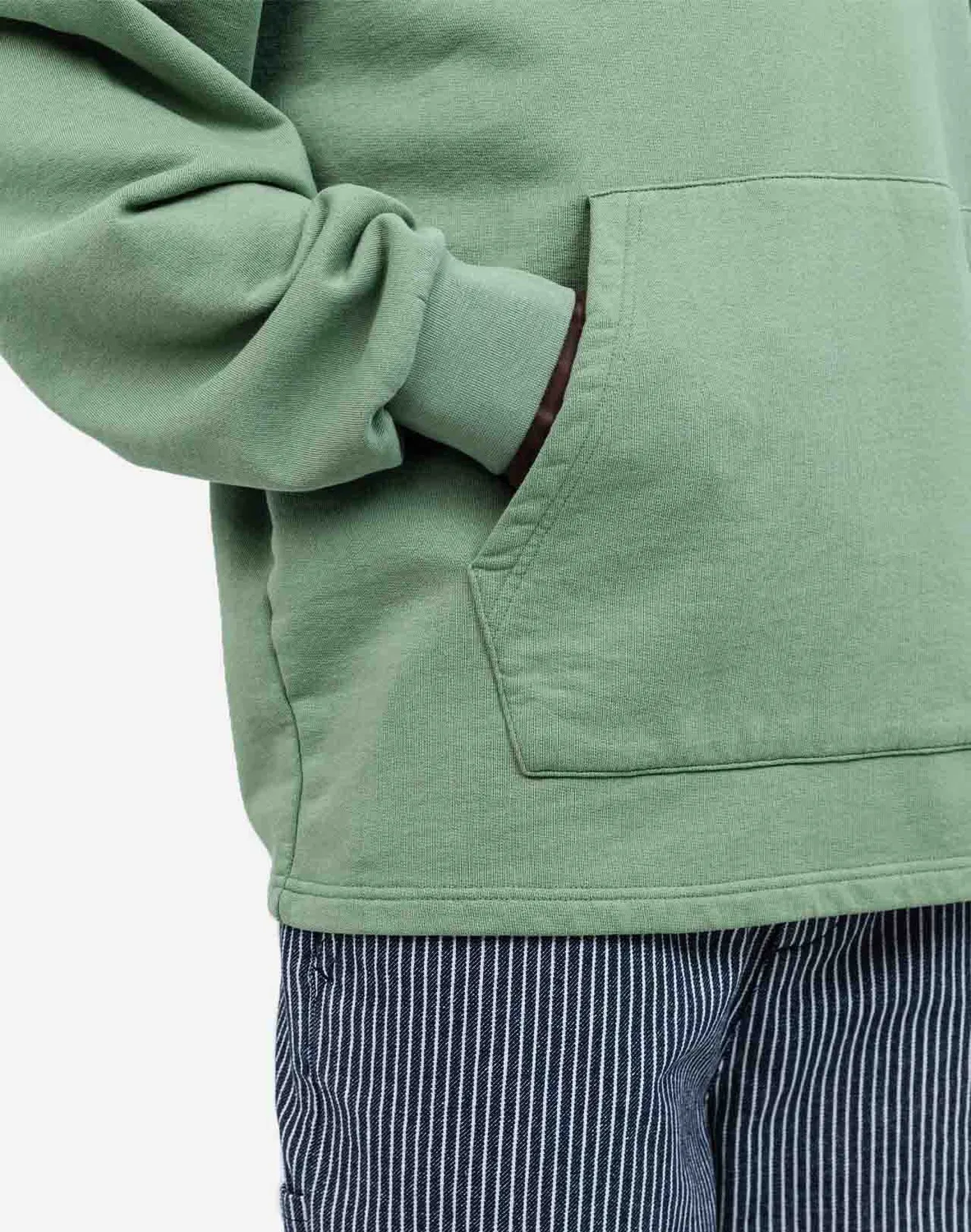 Olow Manso Pictures sweat vert sauge col polo