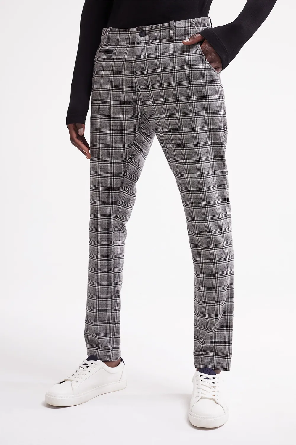 French Deal Sensation pantalon laine cuir homme
