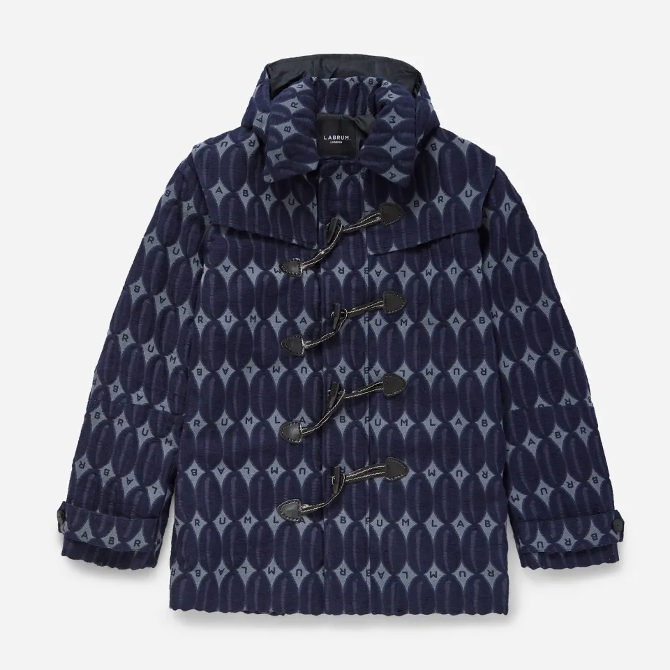 Labrum Black Label Navy Monogram Duffle manteau homme marine