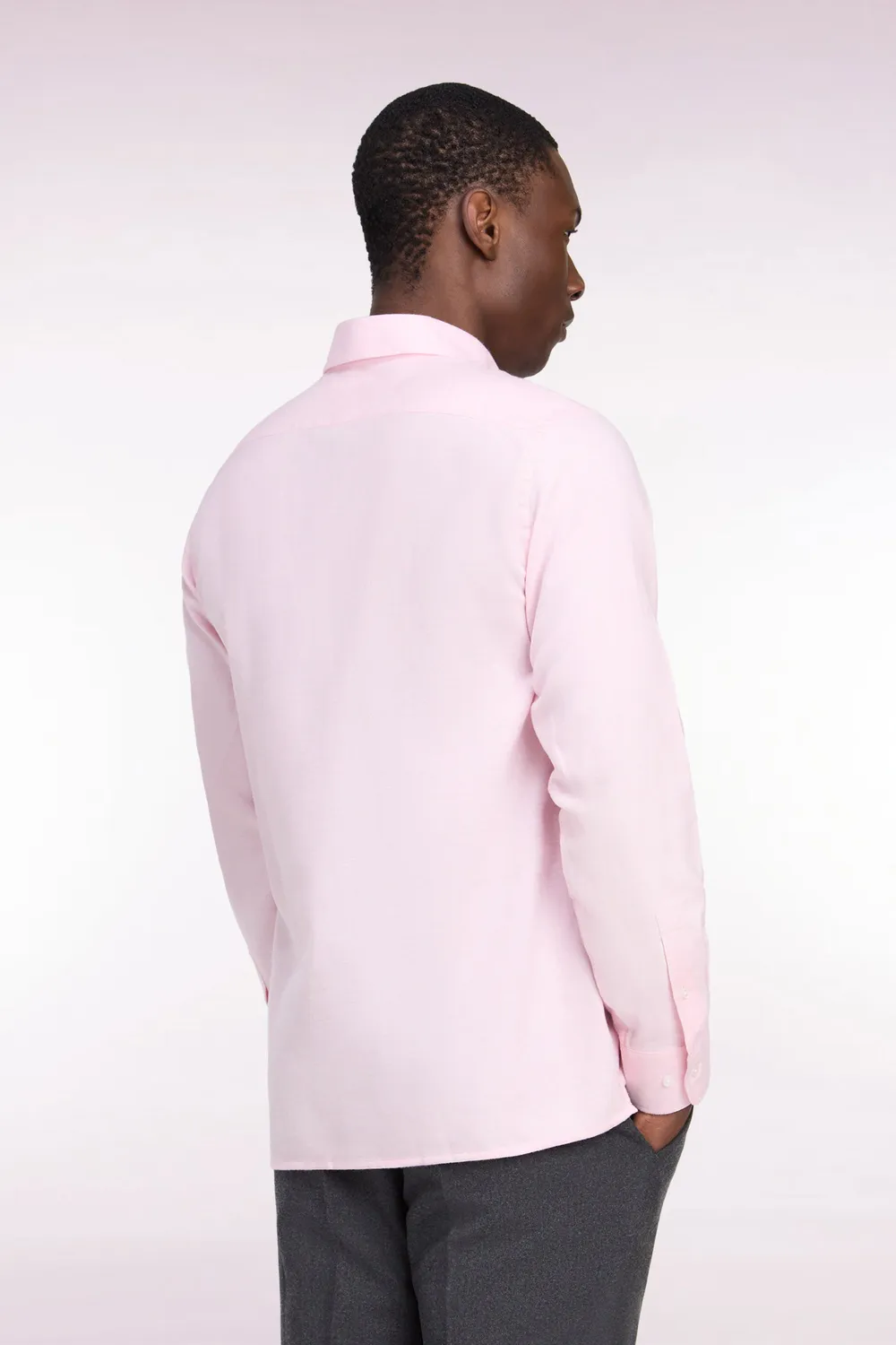 Eden Park Club Classique chemise coton rose coupe droite
