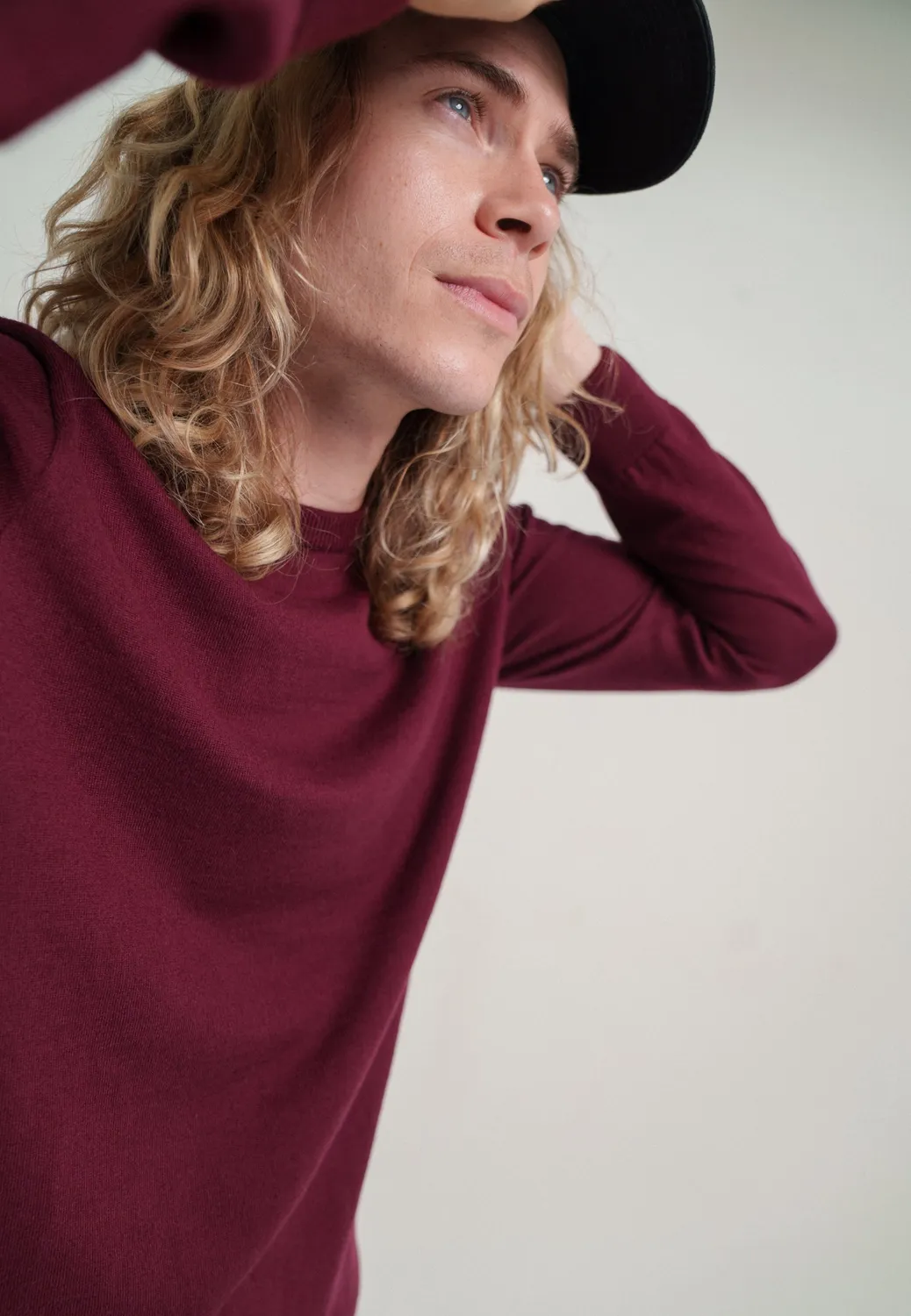 Loom Le pull fin pull laine coton beige mérinos