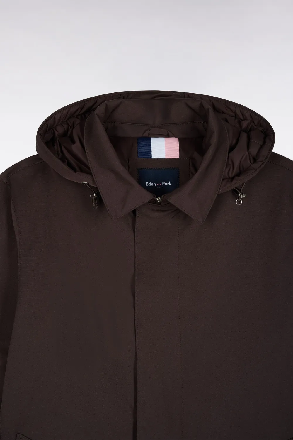 Eden Park Club Classique imperméable nylon marron capuche
