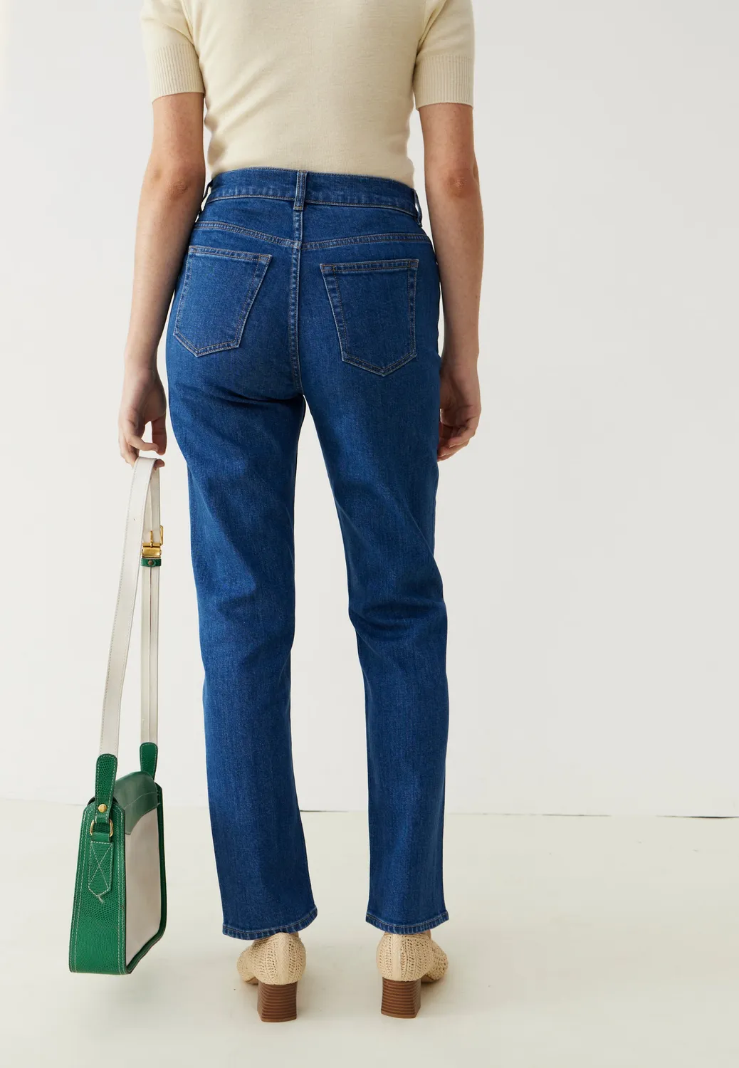 Loom Le jean droit bleu denim stretch