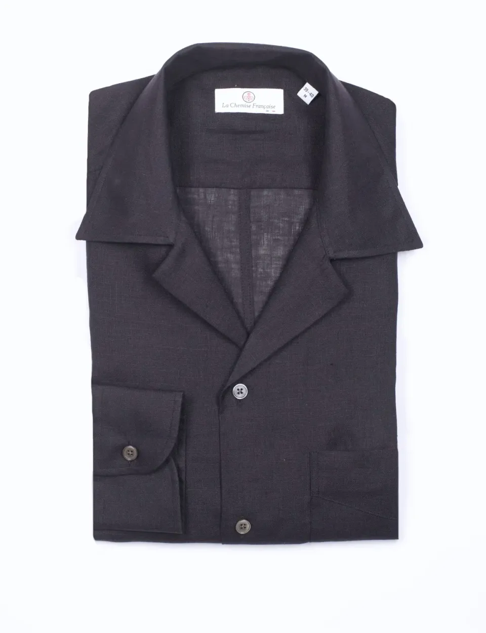 La Chemise Française Aficionado Noire chemise homme lin