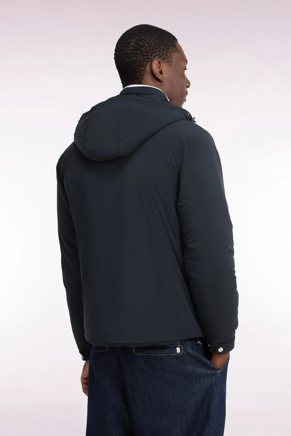 Eden Park doudoune nylon noir capuche amovible