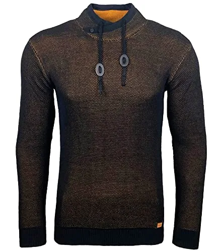 Subliminal Mode BX52276 pull homme col châle maille hiver