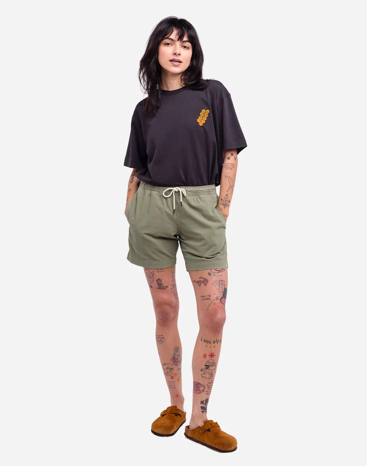 OLOW Bodhi short argile en coton taille élastique