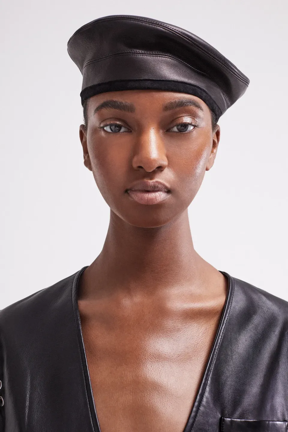 FRENCH DEAL Kodjia béret cuir agneau