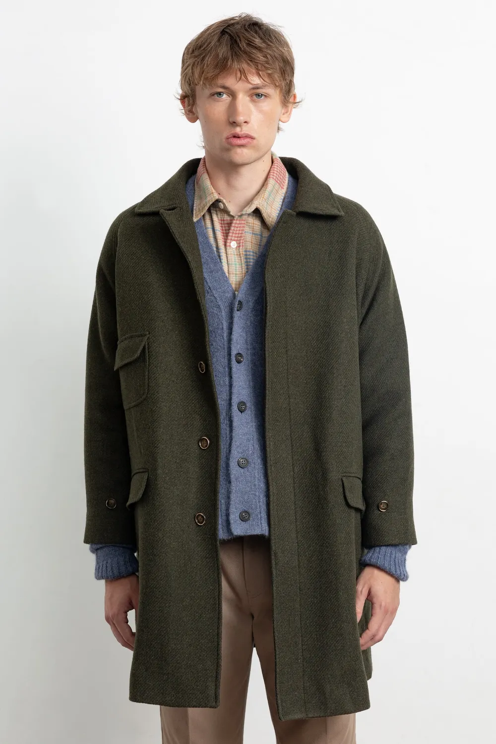 Edmmond Studios Heritage Coat manteau kaki doublure