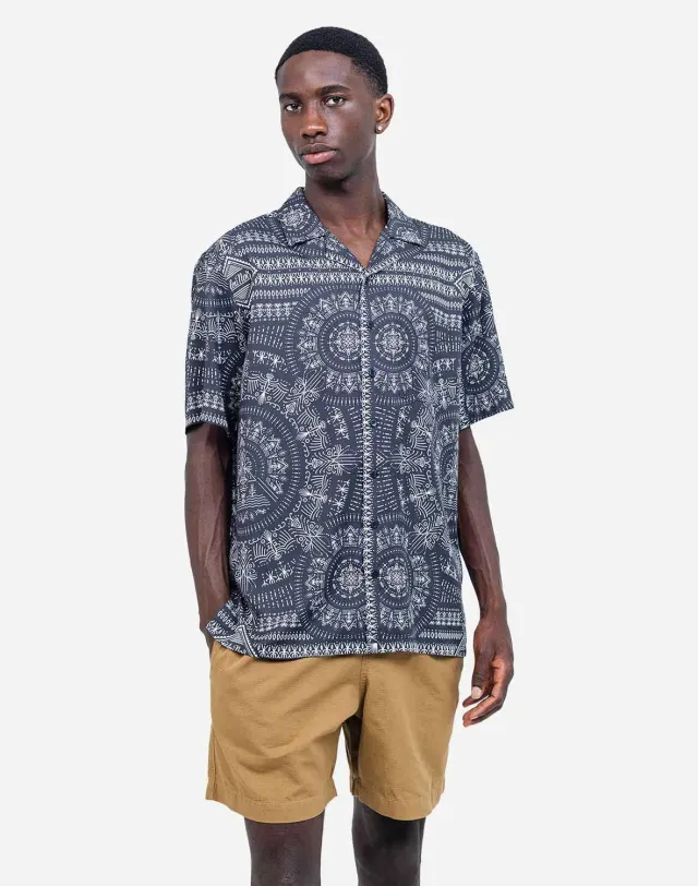 OLOW Aloha Kendari chemisette bleu nuit motifs