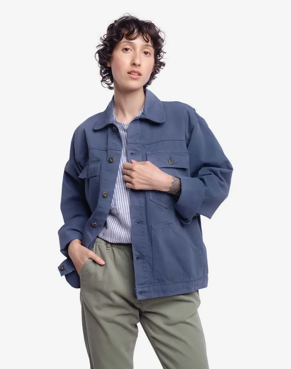 OLOW Hekinan veste coton bio bleu cobalt