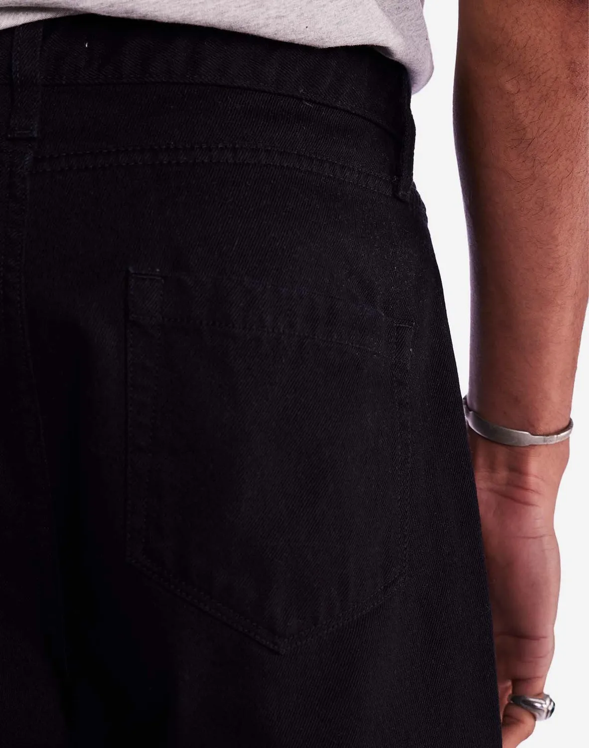 OLOW Jacquot pantalon denim noir coupe droite