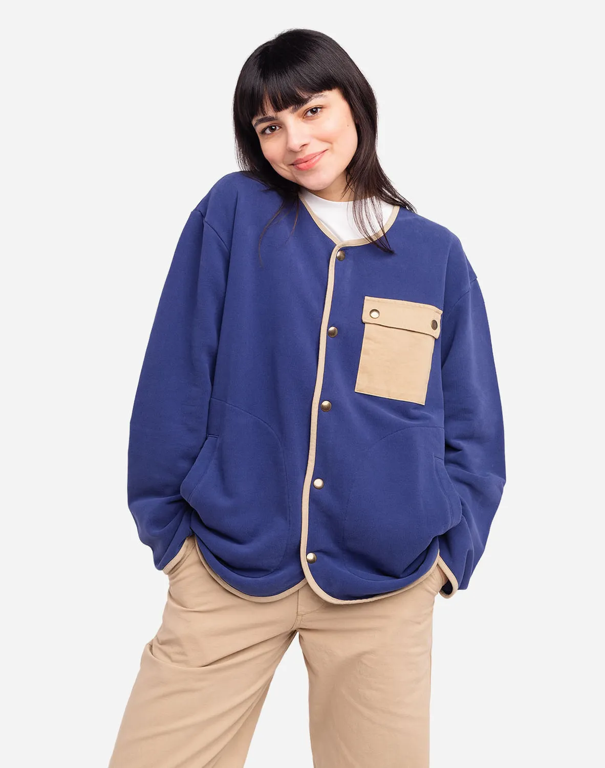 OLOW Okina sweat ultramarine coton bio pressions