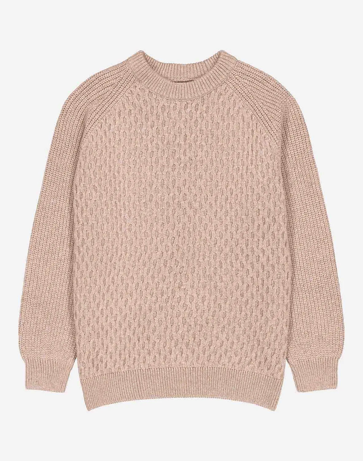 OLOW Peak pull homme beige laine mérinos