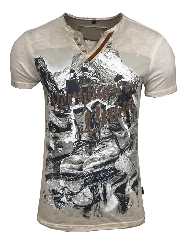 Subliminal Mode BX129 t-shirt homme taille S montagne délavé