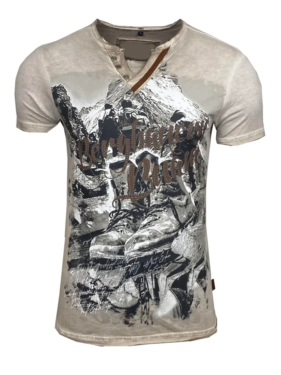 Subliminal Mode BX129 t-shirt homme taille S montagne délavé