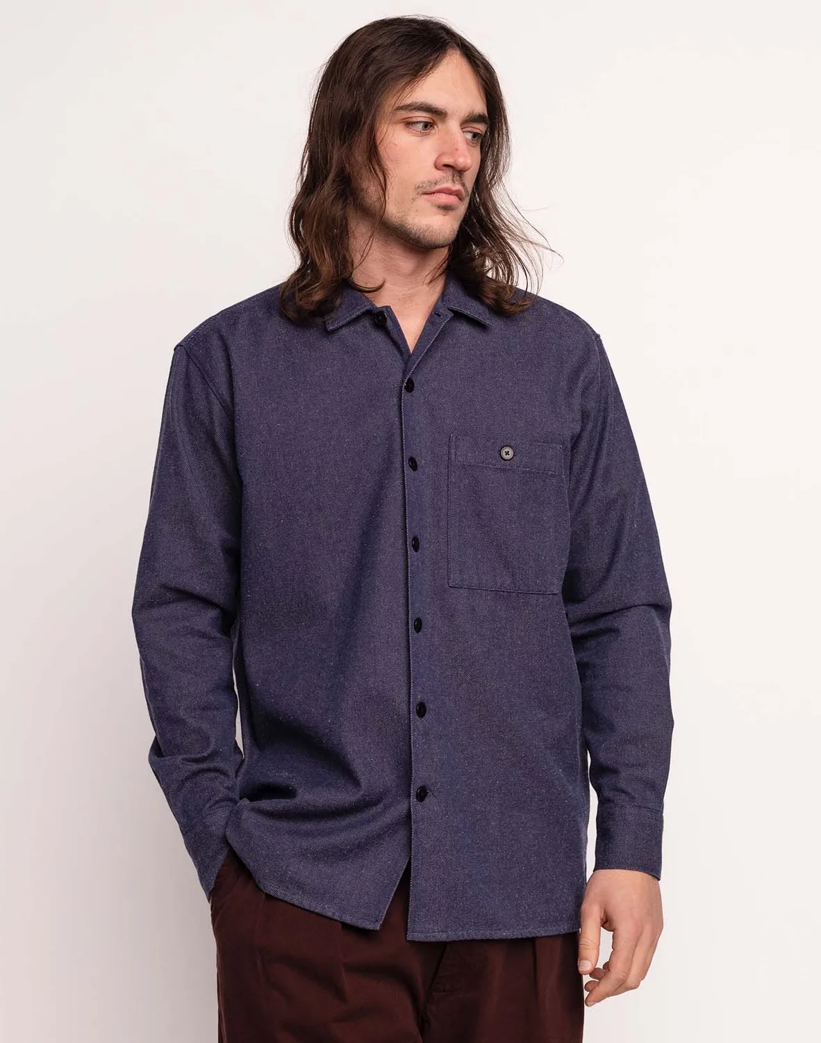 OLOW Decré chemise bleu denim recyclé 280 g