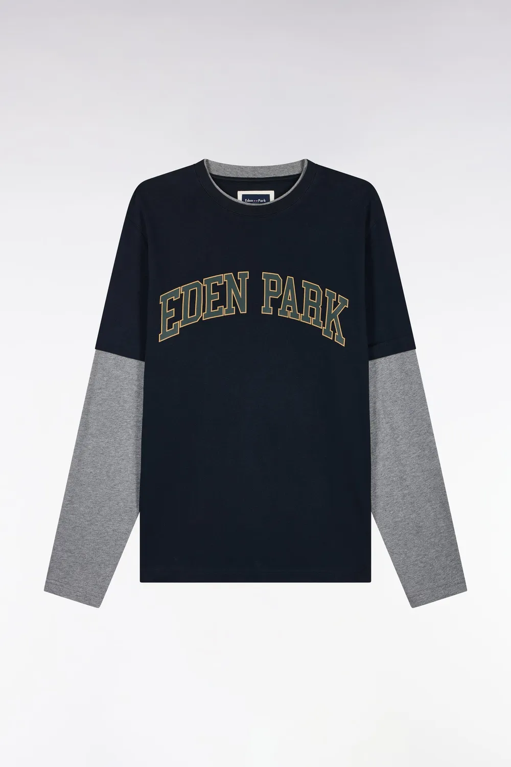 Eden Park t-shirt manches longues coton marine superposition