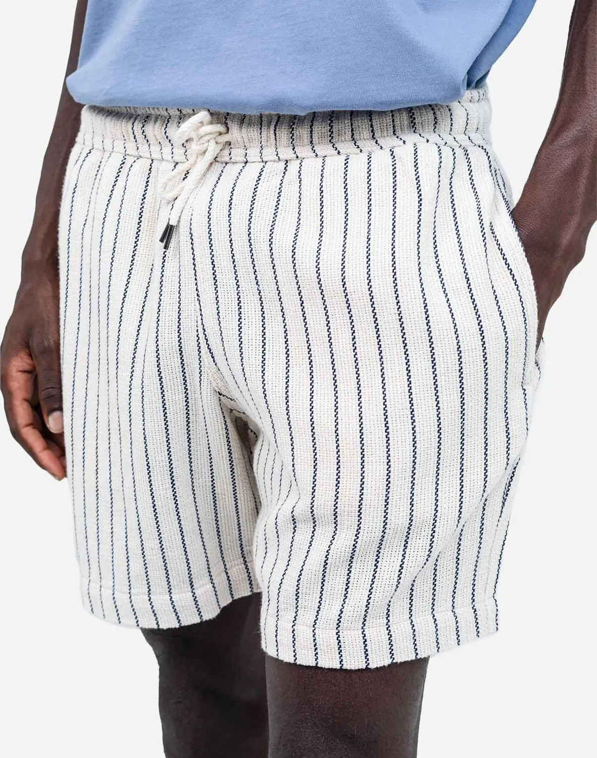 OLOW Bodhi Rivas short écru rayé coton
