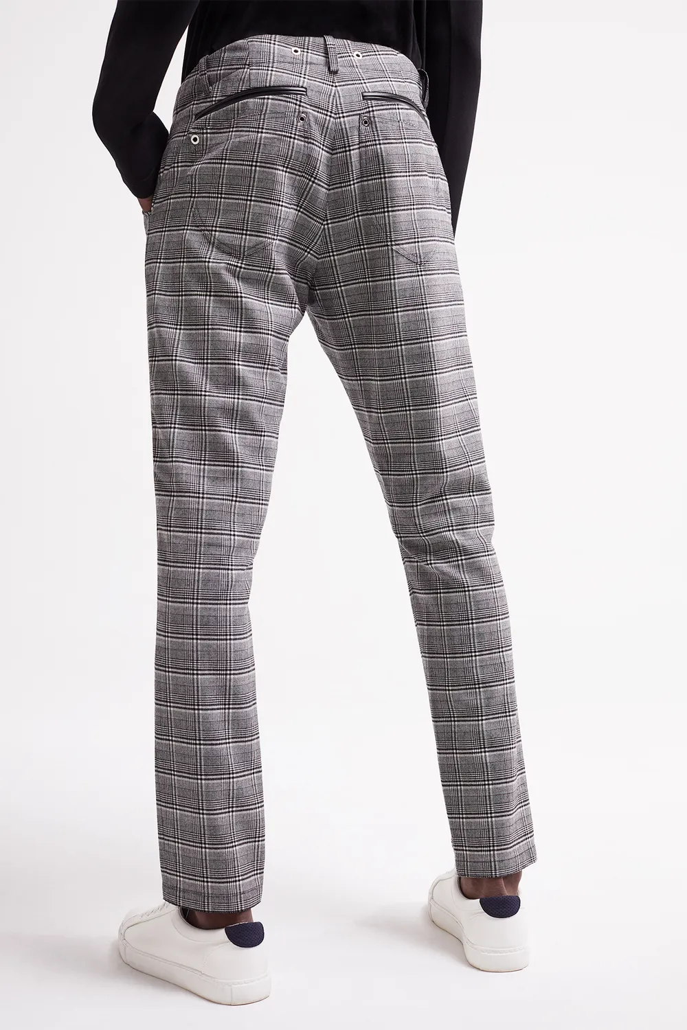 French Deal Sensation pantalon laine cuir homme
