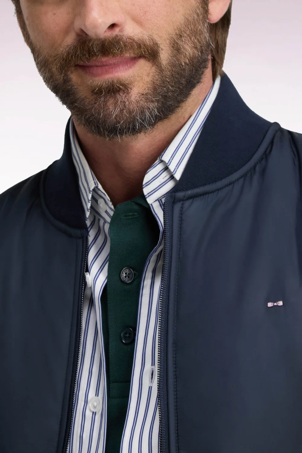 Eden Park H26MAISW0035 sweat teddy marine zippé droit