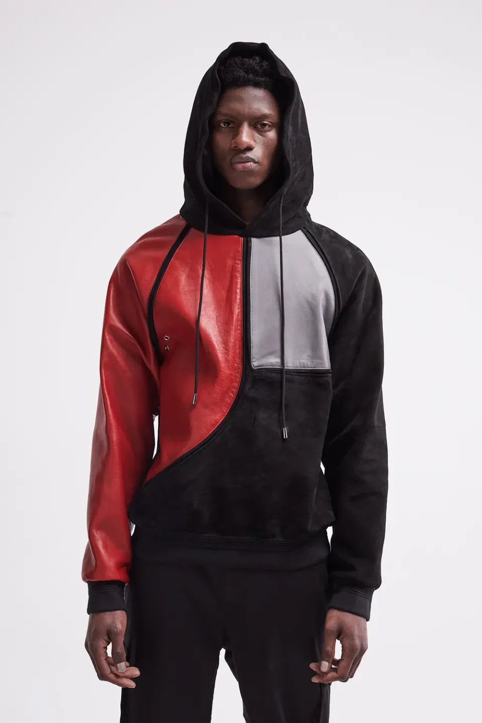 French Deal Tracks hoodie cuir soie