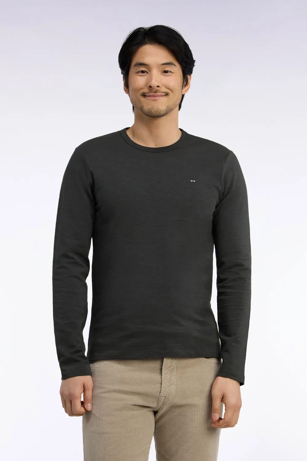 Eden Park H26MAITL0006 t-shirt kaki manches longues