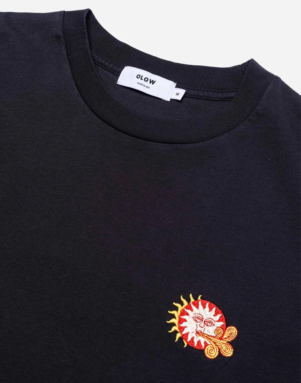 OLOW Weather t-shirt ample noir carbone coton bio