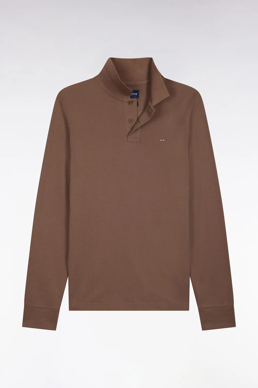 Eden Park polo manches longues marron pima