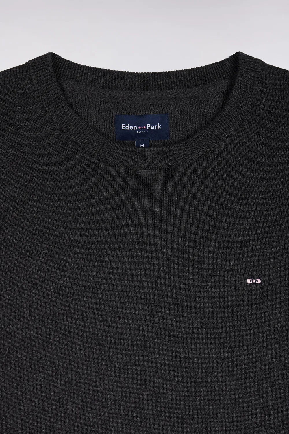 Eden Park Pull col rond coton viscose gris foncé