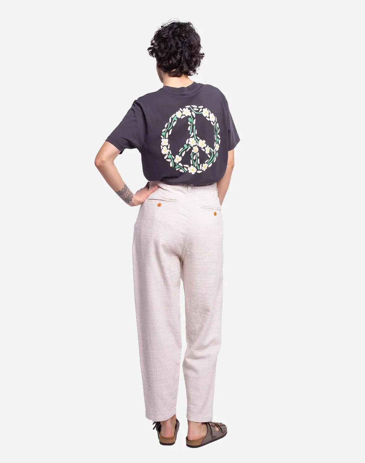 Olow Swing Bajhan pantalon écru à pinces