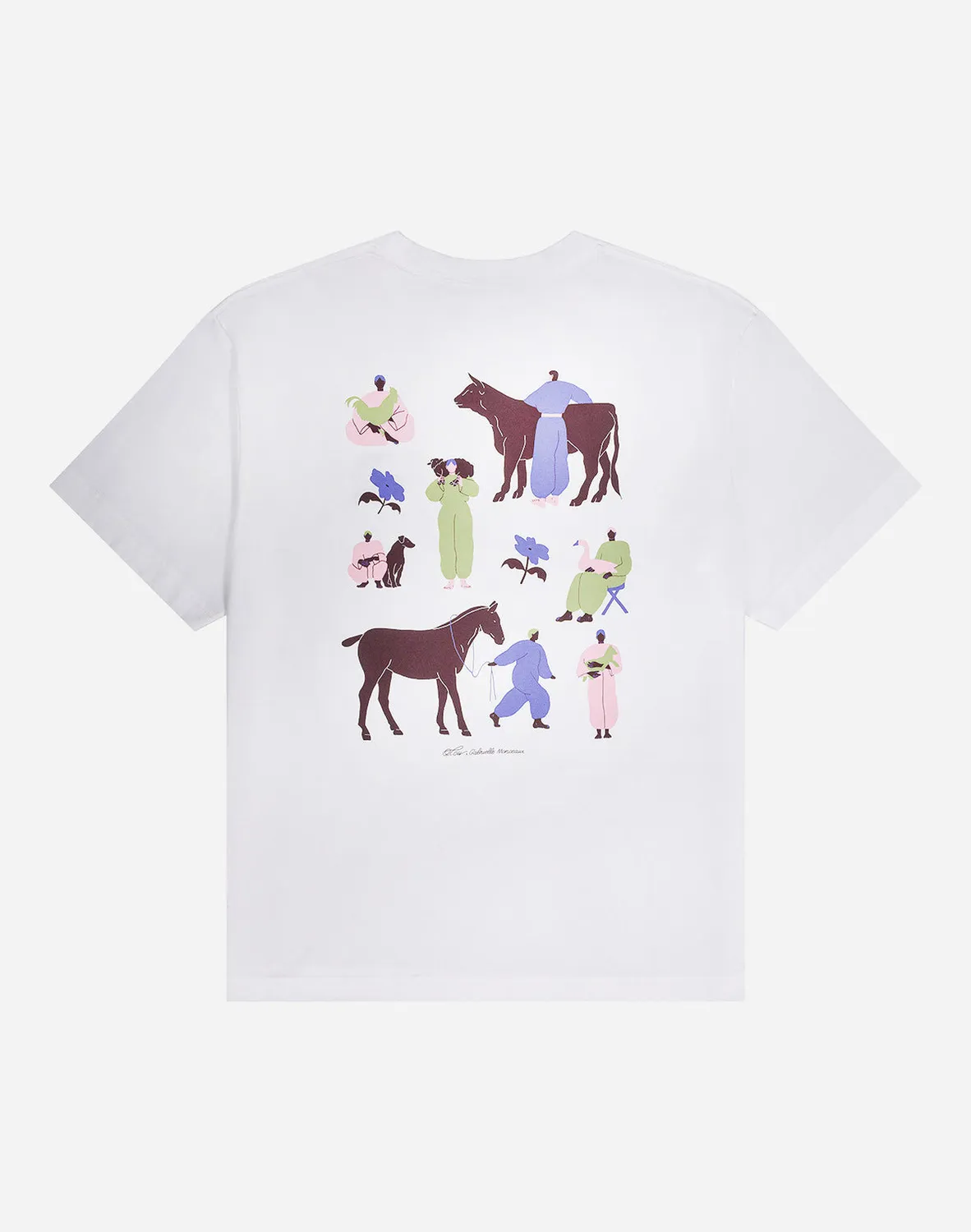OLOW Friends t-shirt ample écru coton bio