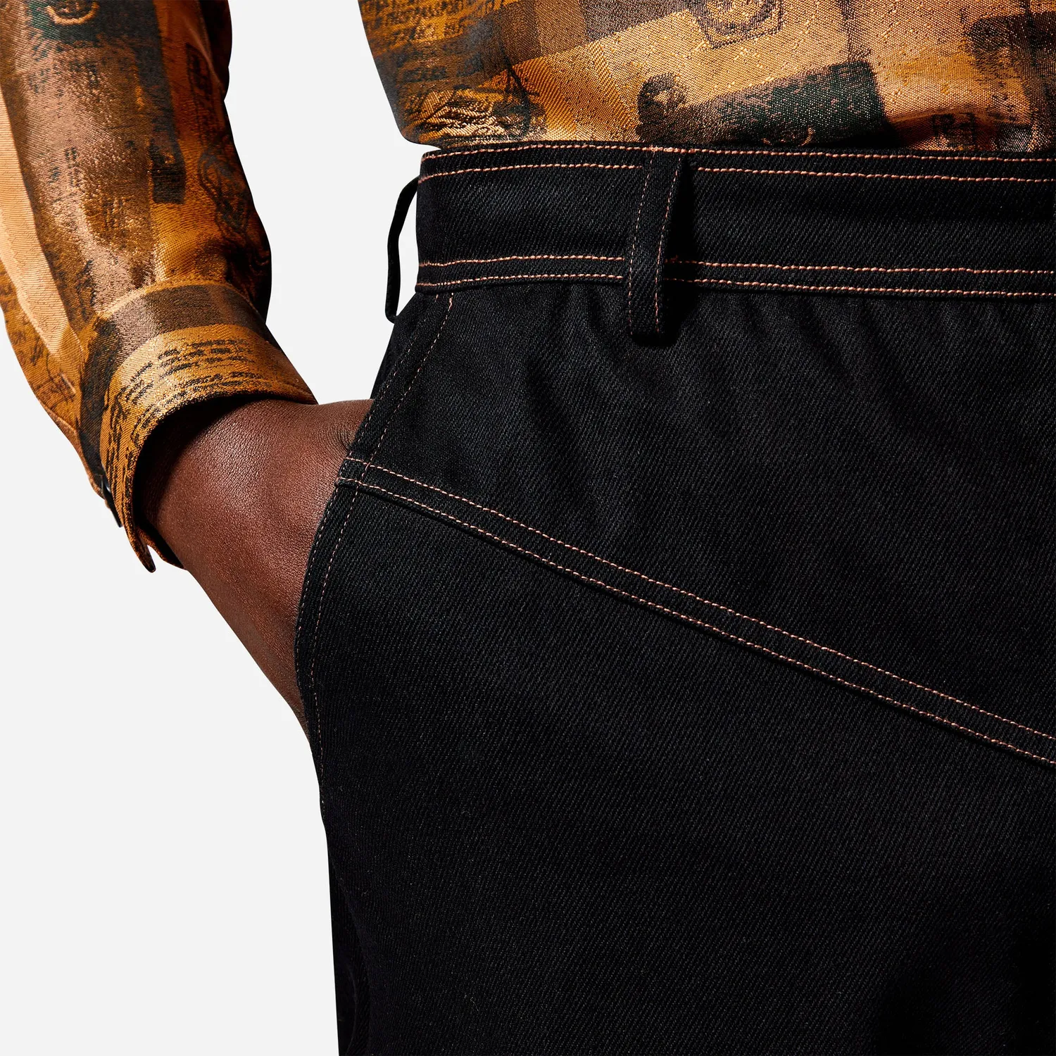 Labrum Nomoli Patch jean homme noir coupe droite