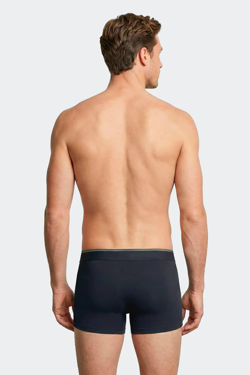 Eden Park lot 2 boxers coton stretch marine kaki homme