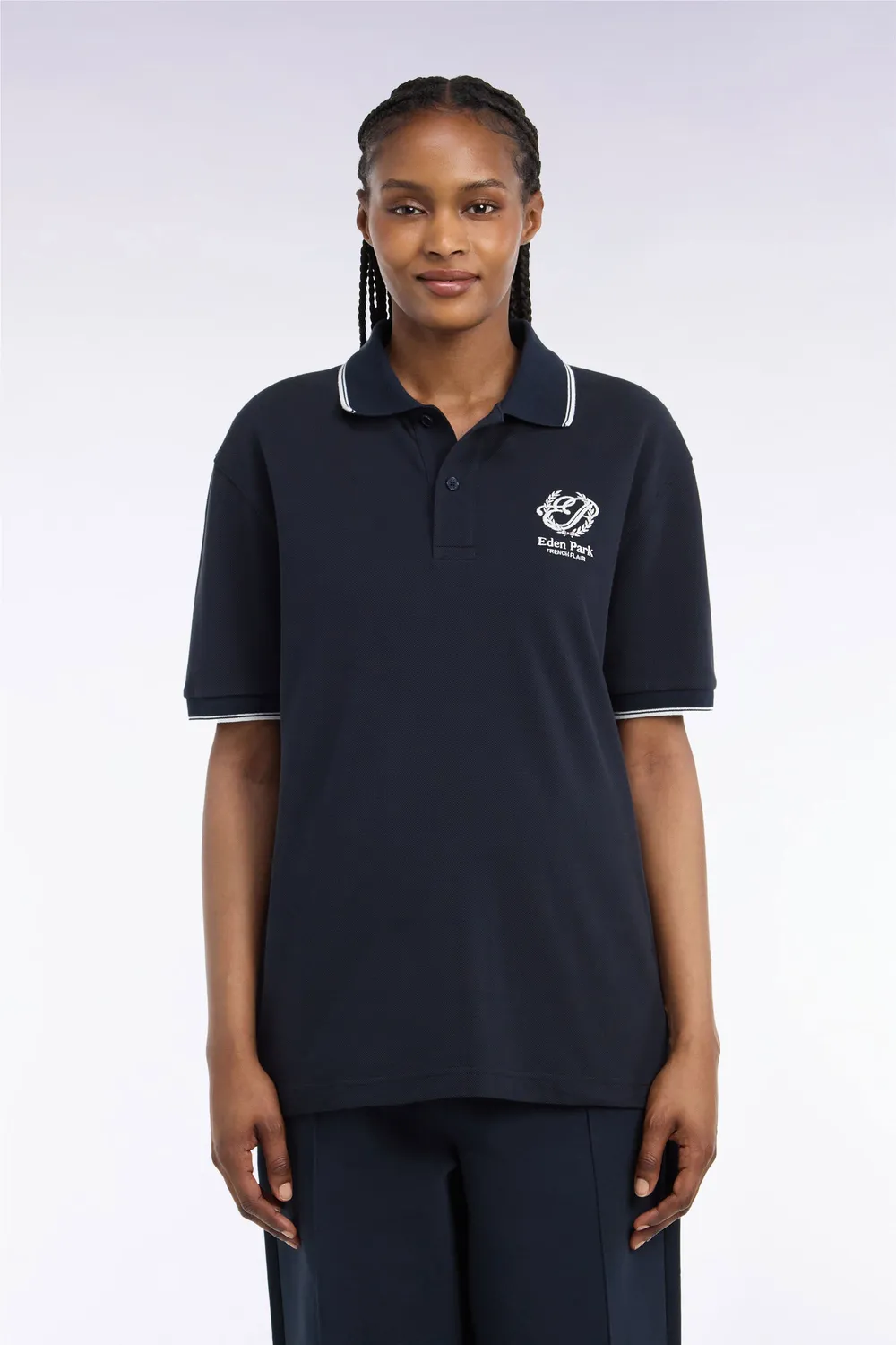 Eden Park H26MAIPC0038 polo unisexe marine coton mercerisé