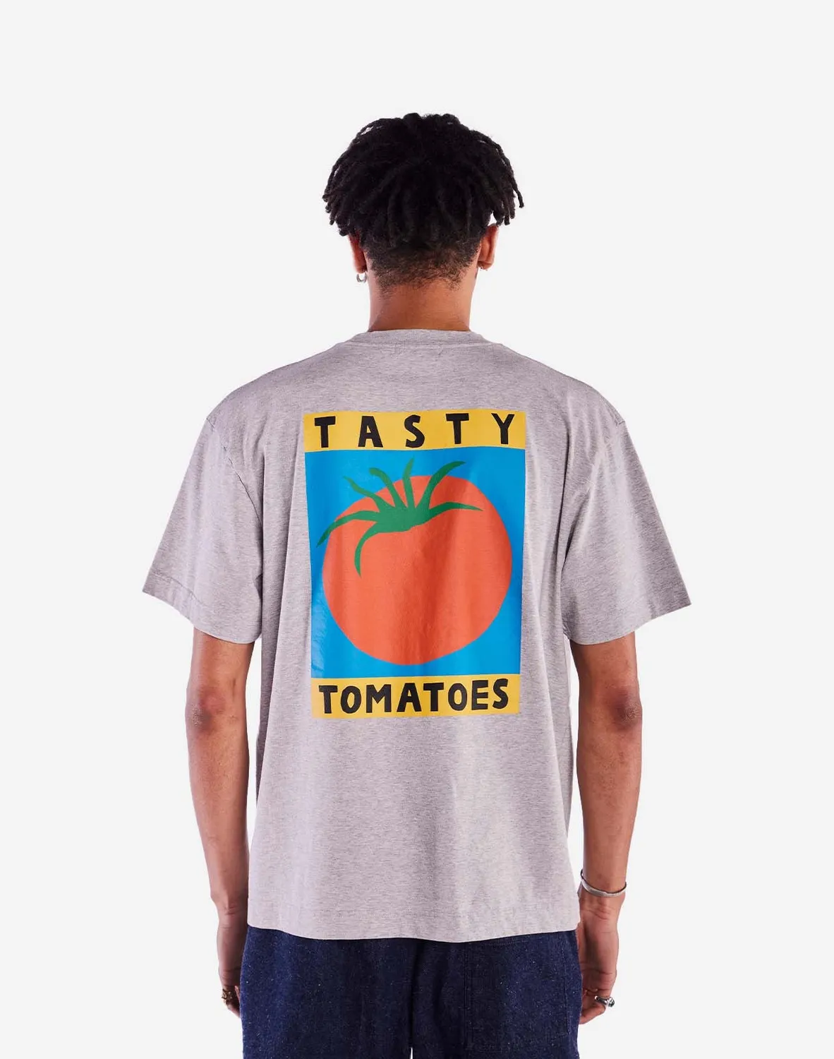 Olow Tasty Tomatoes t-shirt gris chiné ample