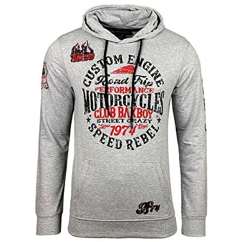 Subliminal Mode BX-601 sweat capuche homme gris taille L