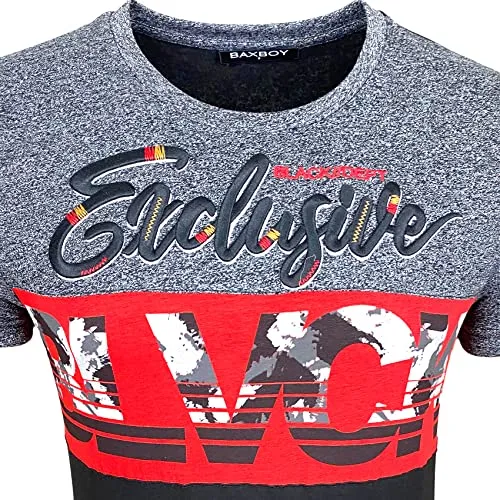 Subliminal Mode Bicolore Black t-shirt homme manches courtes coton