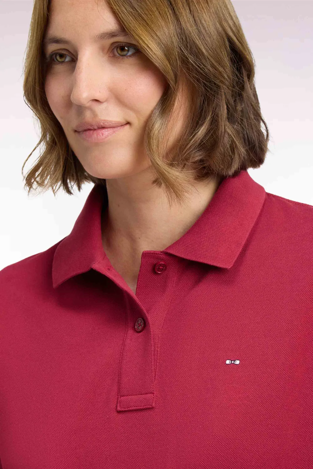 Eden Park Club Evolution polo rouge coupe oversized femme