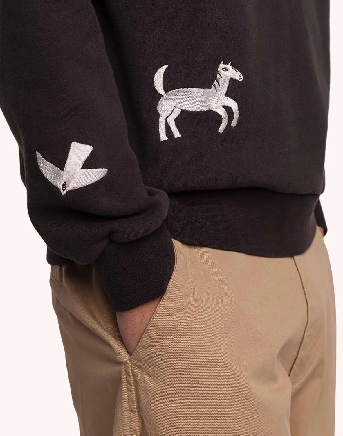 OLOW Wild sweat noir carbone coton bio