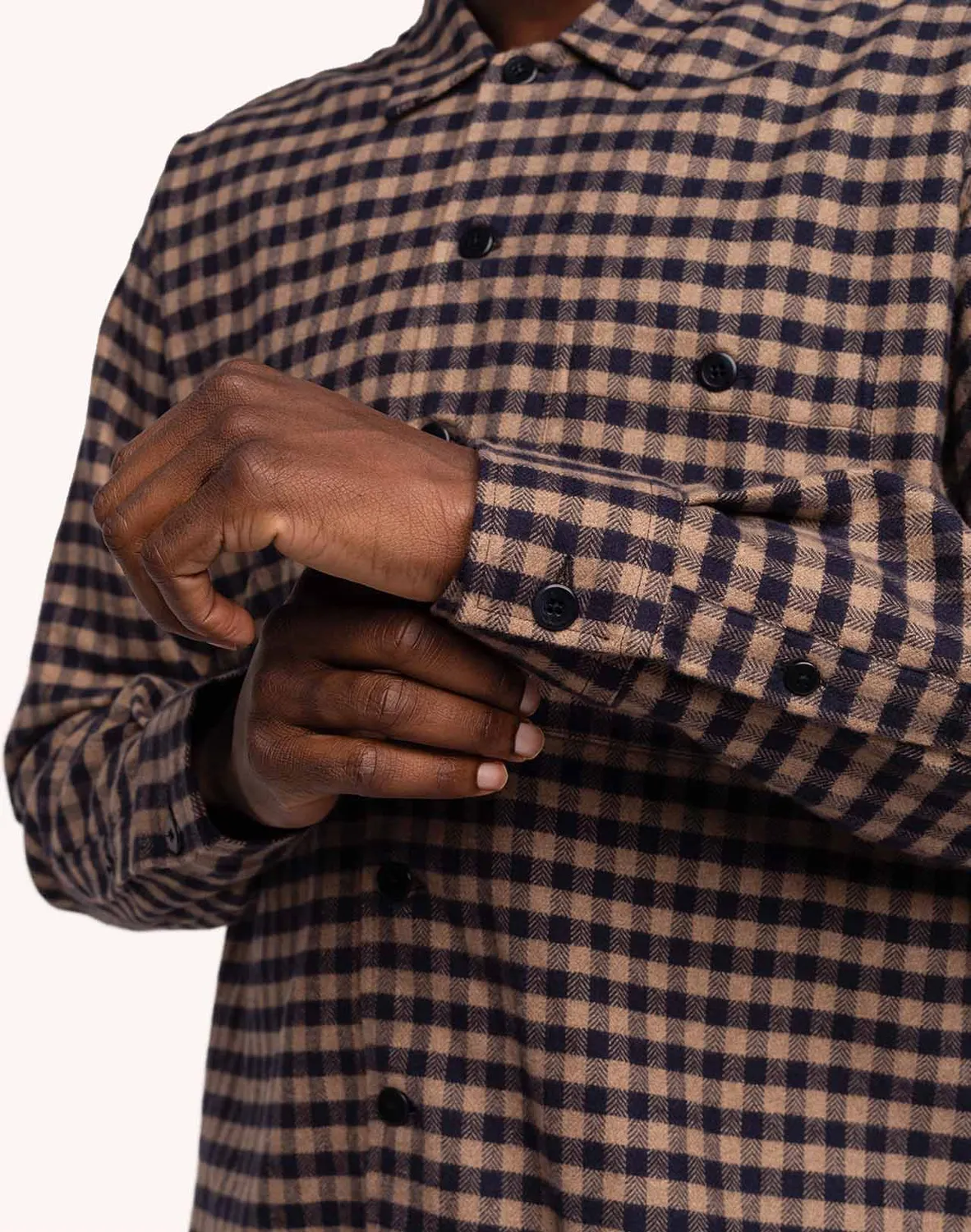 OLOW Decré Wick chemise marron bleu flanelle coton