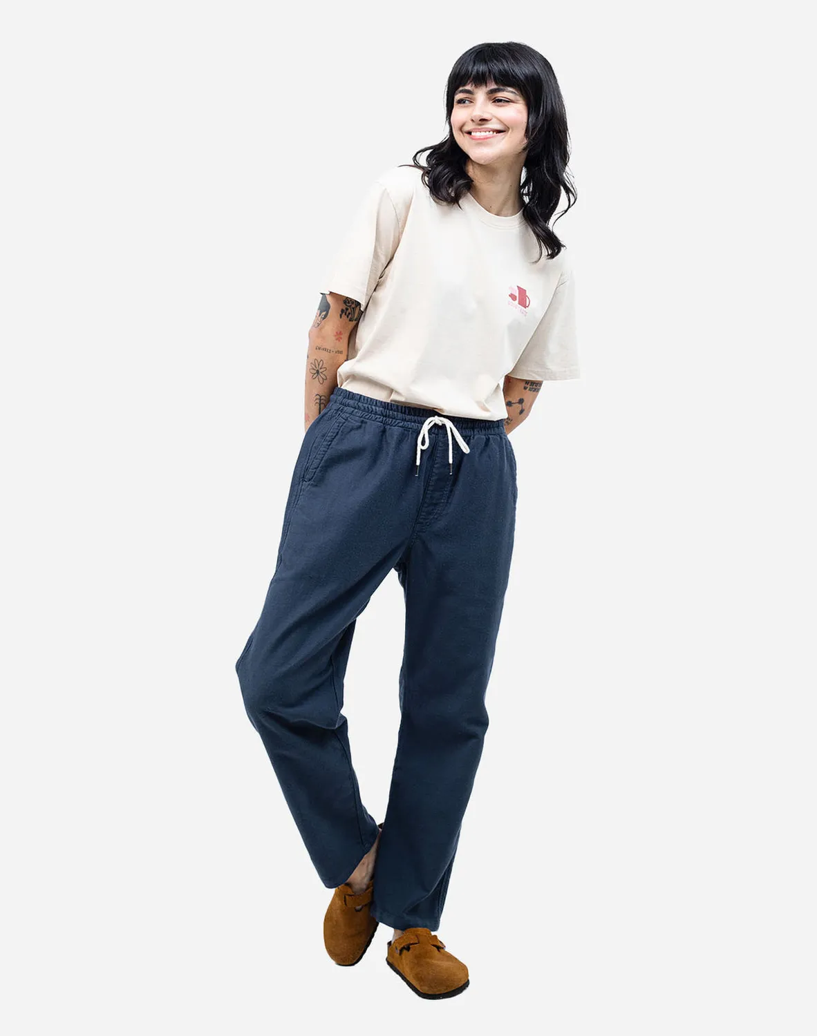 OLOW Hatha pantalon bleu nuit coton