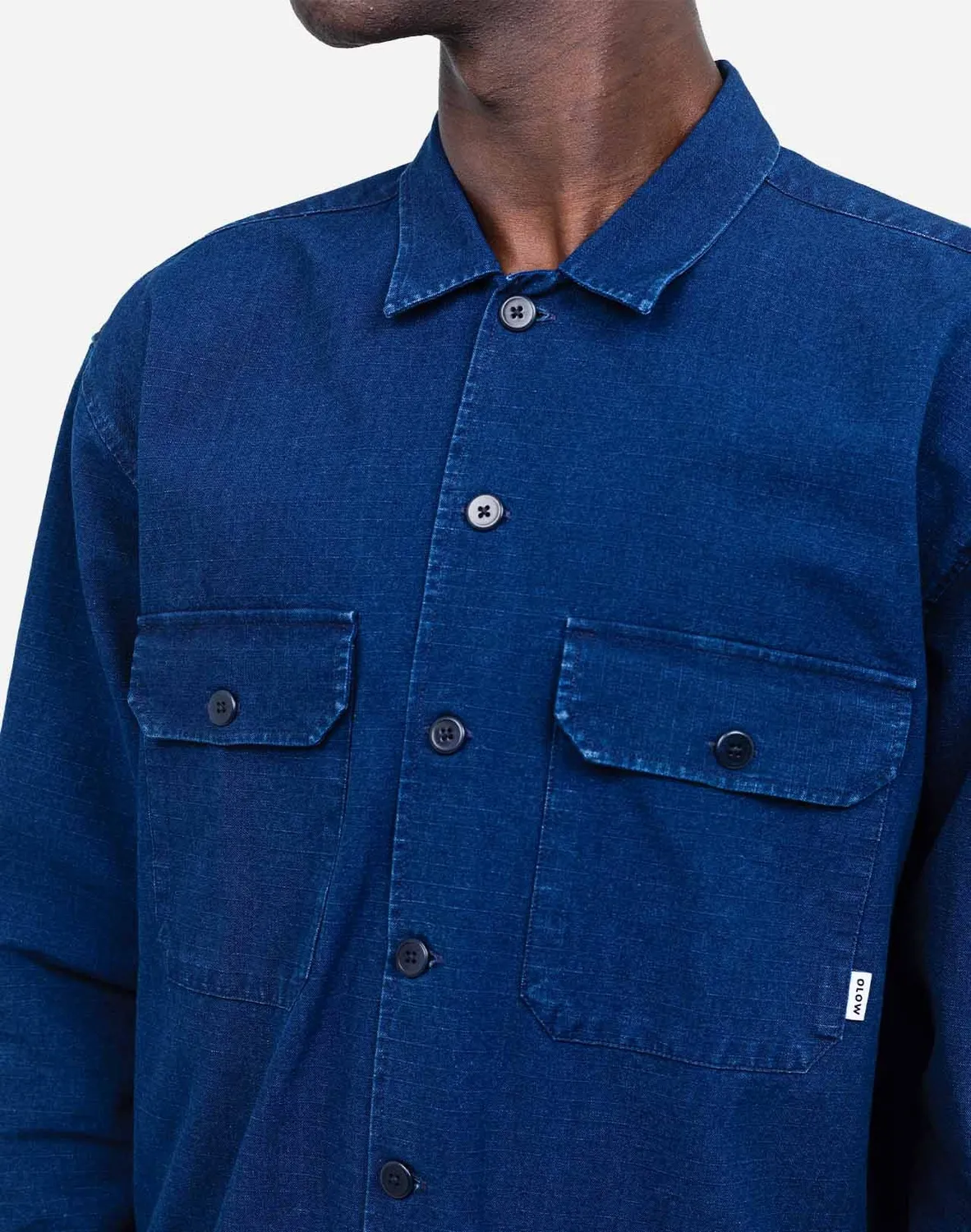 Olow Decré chemise denim bleu ripstop workwear