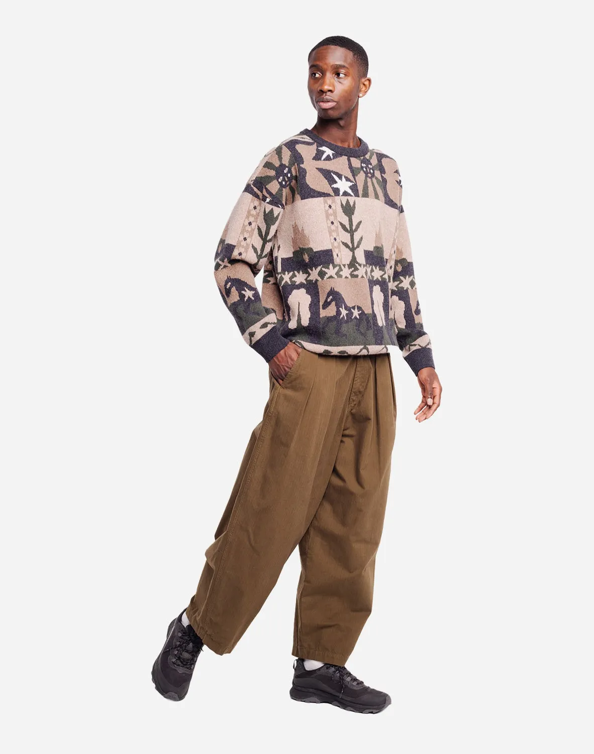 OLOW Brundy pull jacquard hiver ample